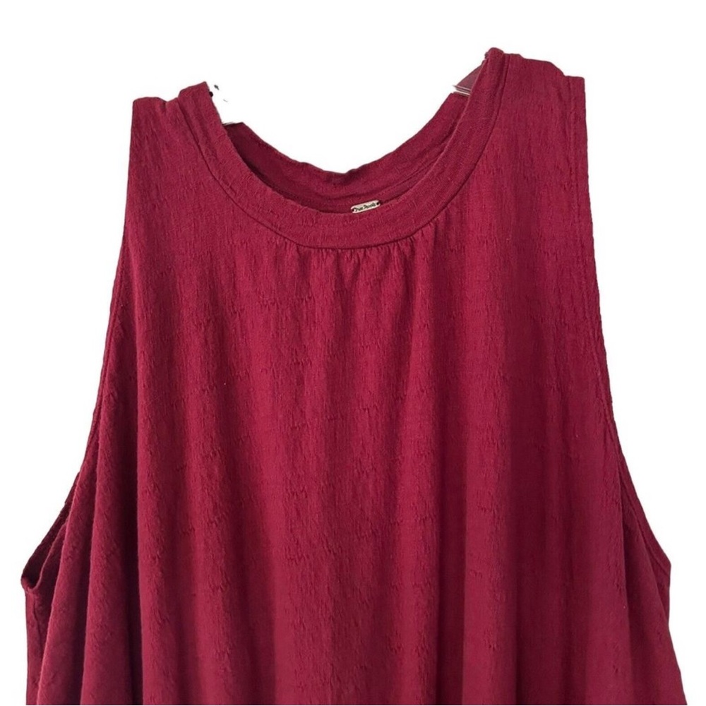 Free People Right On Time Burgundy/ Wine Oversized Tunic Top Size Small - Picture 10 of 13